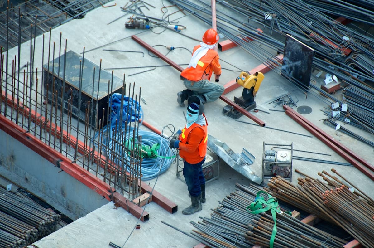 Équipe sur un chantier